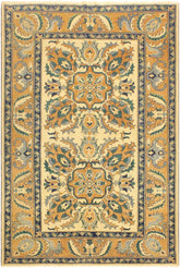handmade Traditional Kafkaz Tan Orange Hand Knotted RECTANGLE 100% WOOL area rug 5 x 7